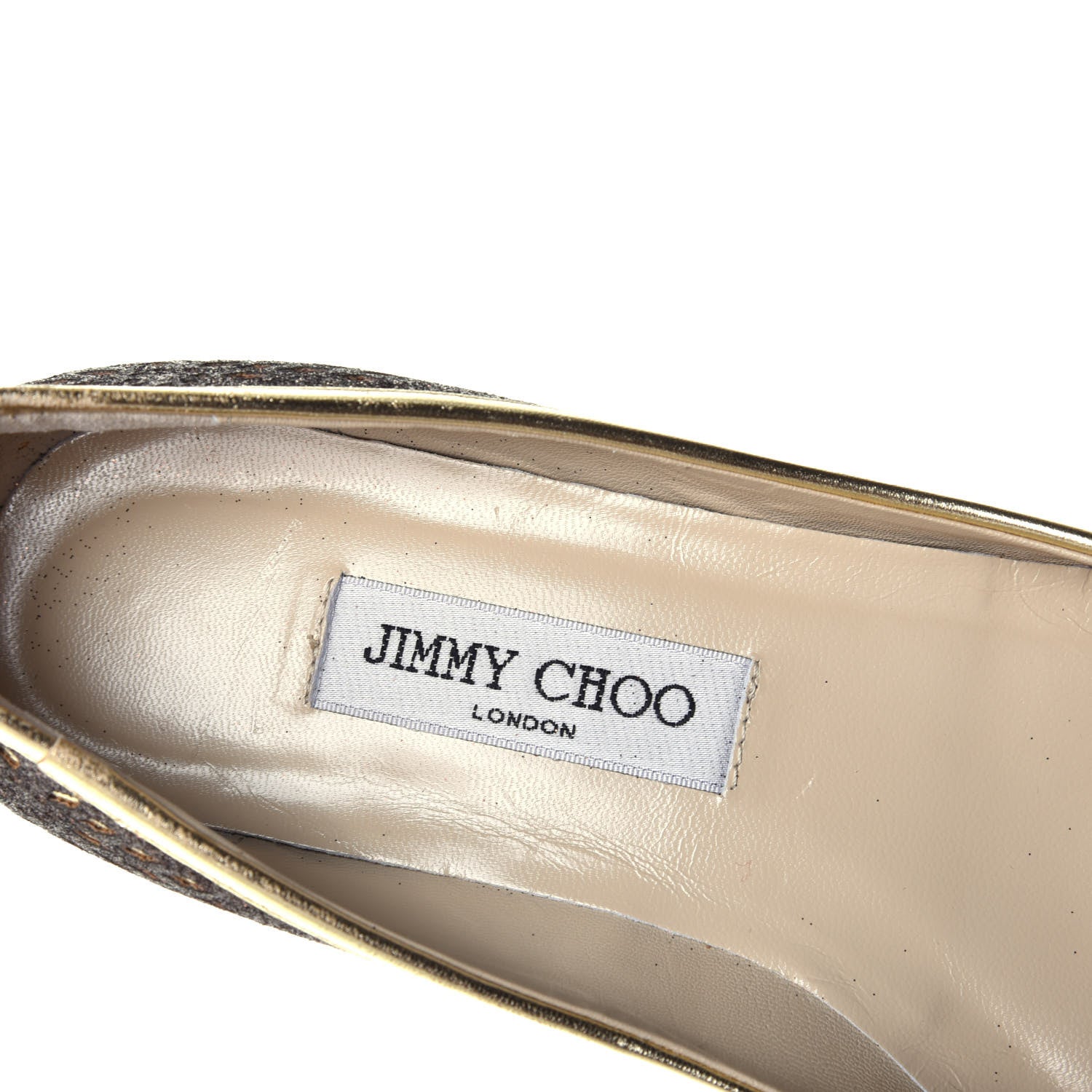 Jimmy Choo Metallic Calfskin Laser Cut Flats 38 Bronze Gold 7 of 7
