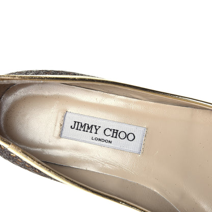 Jimmy Choo Metallic Calfskin Laser Cut Flats 38 Bronze Gold 7 of 7