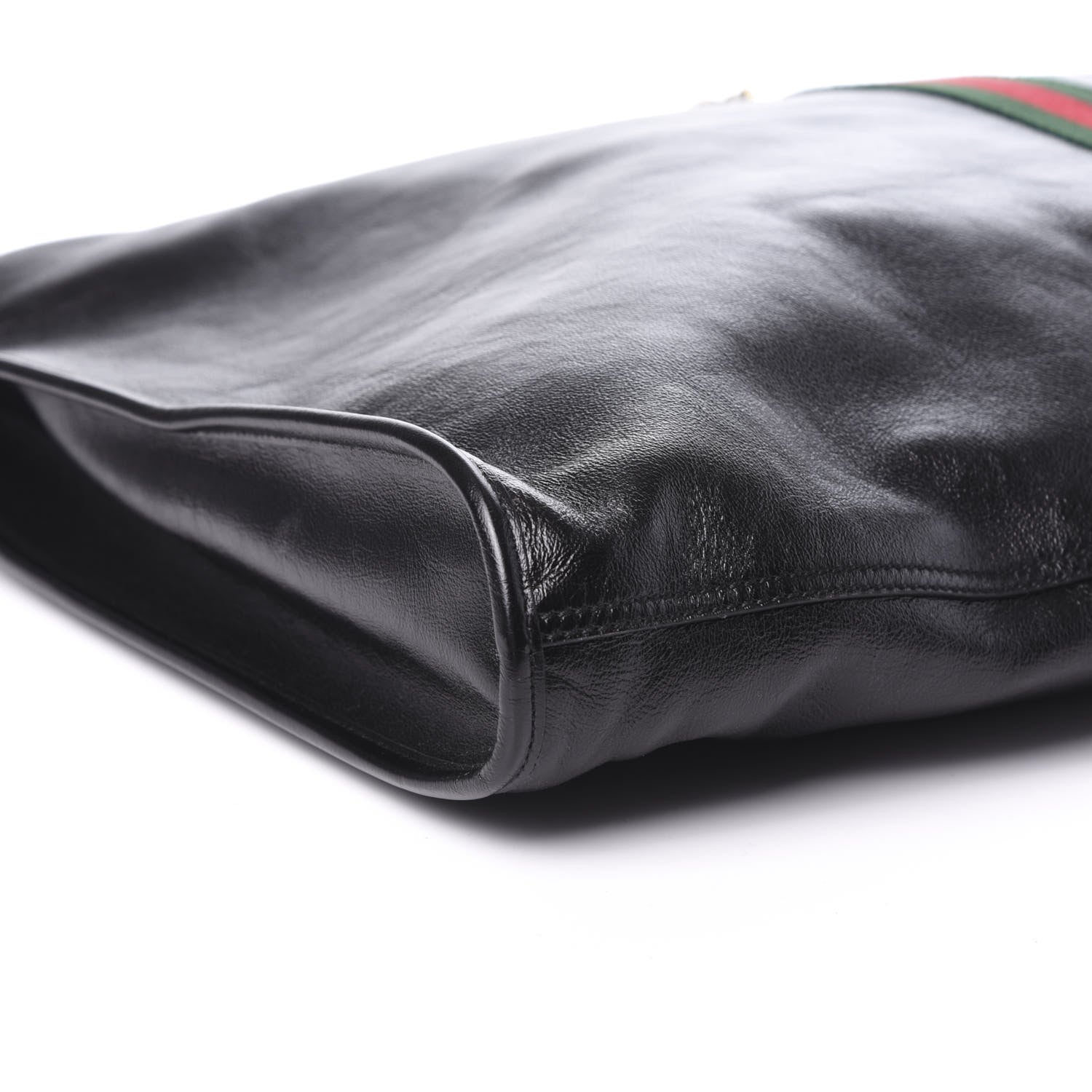 Gucci Calfskin Maxi Rajah Chain Tote Black 6 of 7