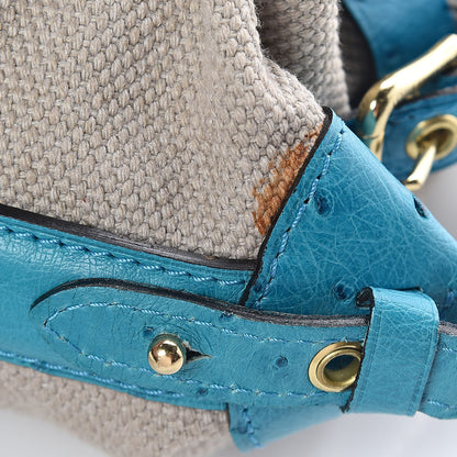 Louis Vuitton Toile Ostrich Trianon Sac De Nuit MM Turquoise 10 of 10
