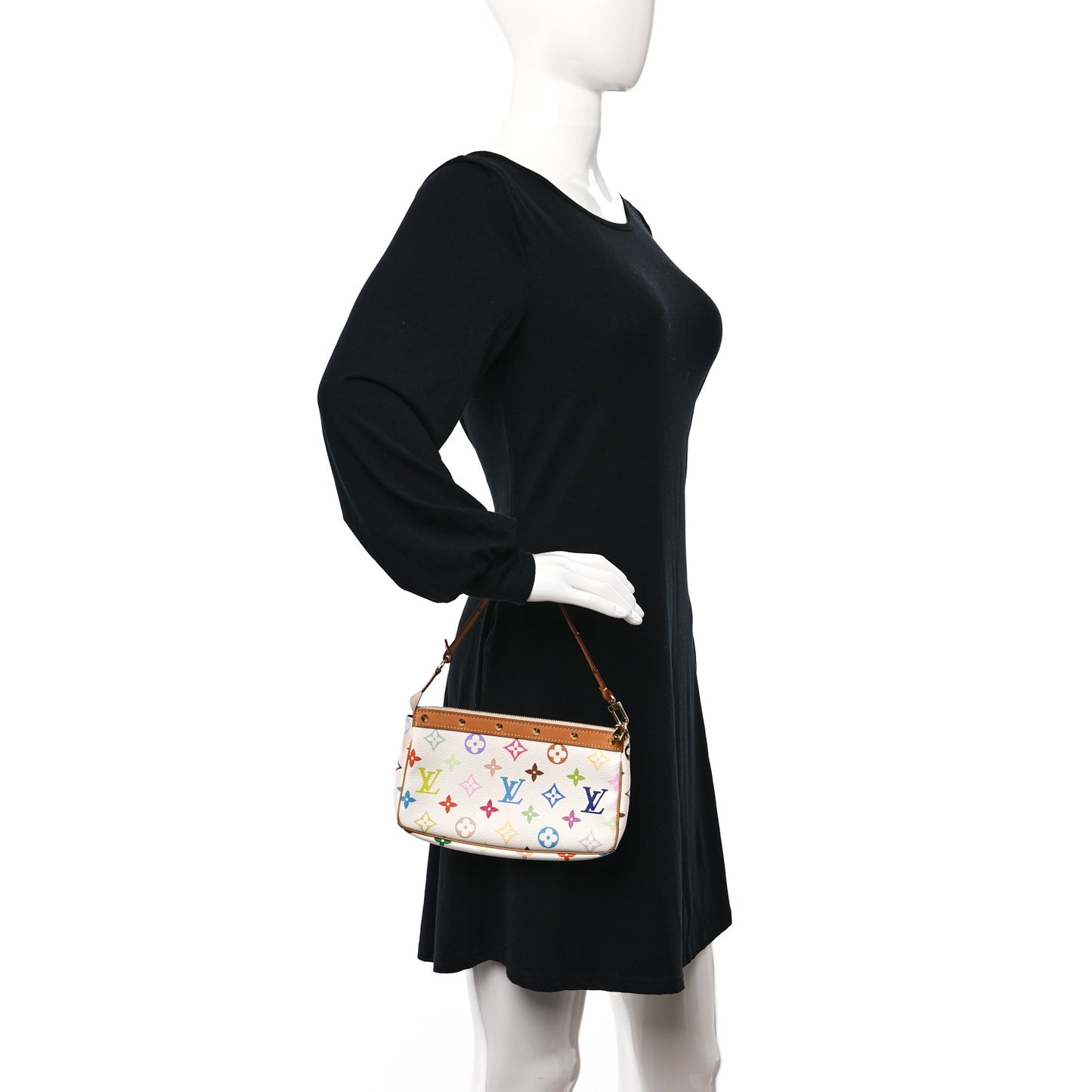 Monogram Multicolor Pochette Accessories White
