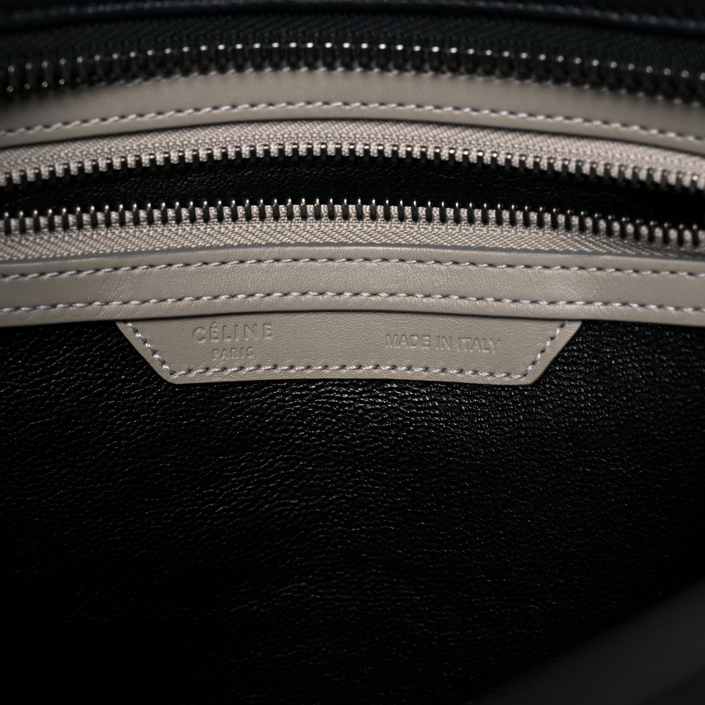 Shiny Smooth Calfskin Micro Tri-Color Luggage Quartz