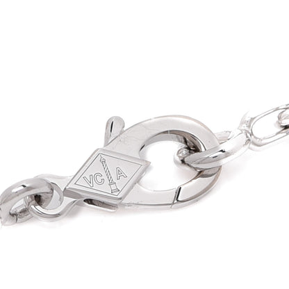 Van Cleef & Arpels 18K White Gold Mother of Pearl 5 Motifs Vintage Alhambra Bracelet 6 of 7