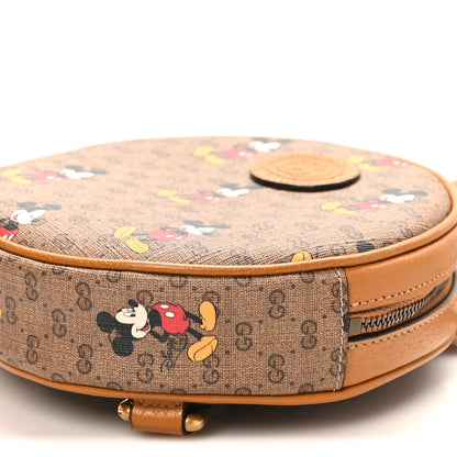 Gucci X DISNEY Mini Vintage GG Supreme Monogram Mickey Mouse Round Backpack Beige Vintage Sun Oil 10 of 10