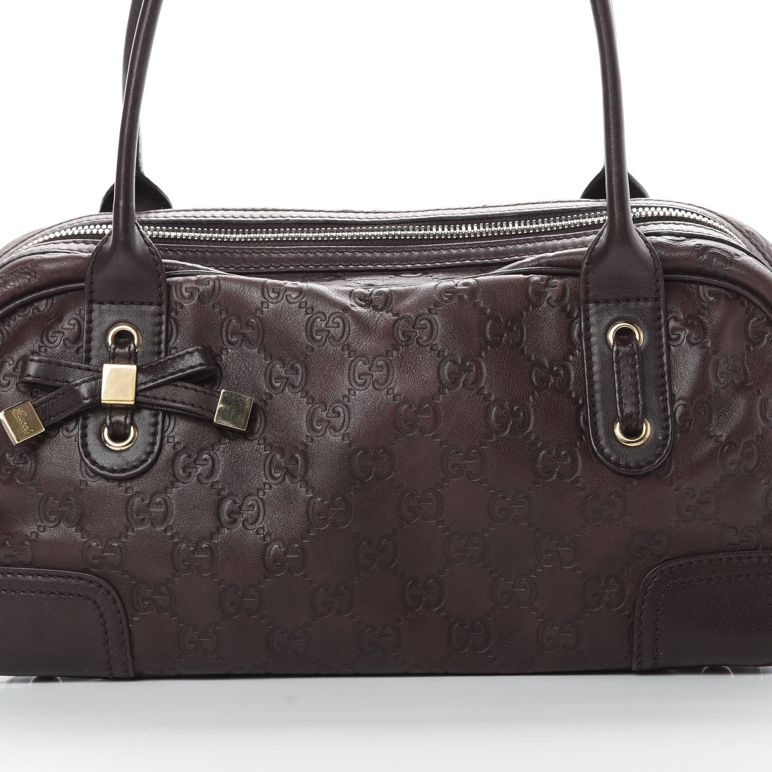 Gucci Guccissima Small Princy Satchel Brown 8 of 15