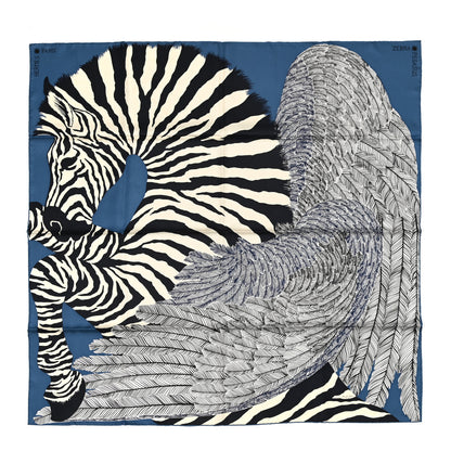 Hermes Silk Zebra Pegasus Scarf 90 1 of 6