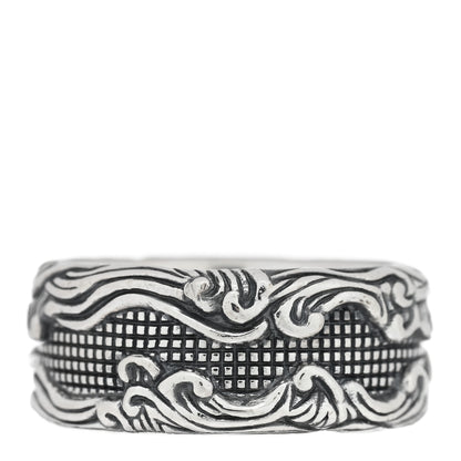 David Yurman Sterling Silver Waves Band Ring 60 9 1 of 4