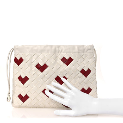 Bottega Veneta Nappa Intrecciato Heart Medium Dustbag White Dark Red 2 of 11