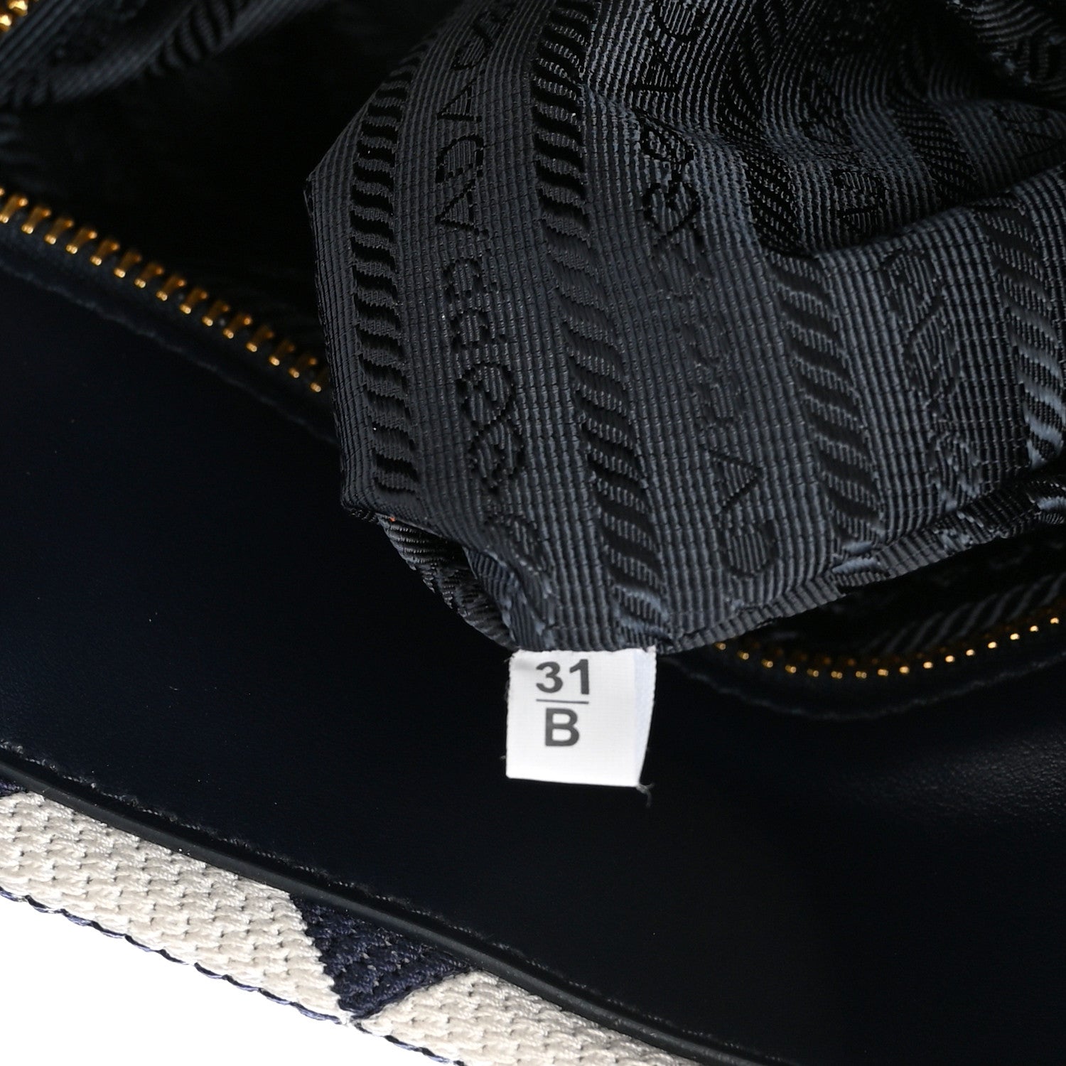 Prada Jacquard Saffiano Triangolo Symbole Embroidered Large Tote Baltico Talco 6 of 9