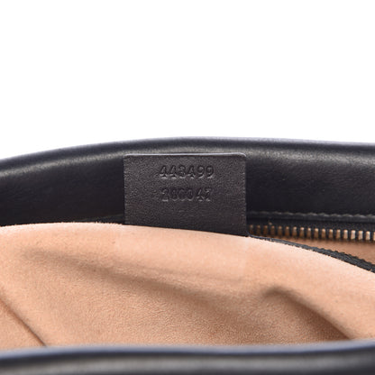 Gucci Calfskin Matelasse Medium GG Marmont Chain Shoulder Bag Black 7 of 15