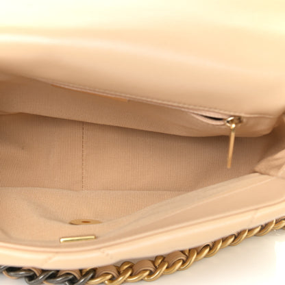 Chanel Lambskin Quilted Medium Chanel 19 Flap Beige 5 of 15