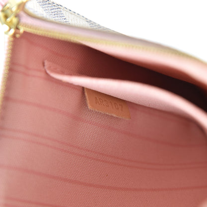 Louis Vuitton Damier Azur Neverfull MM GM Pochette Rose Ballerine 7 of 7