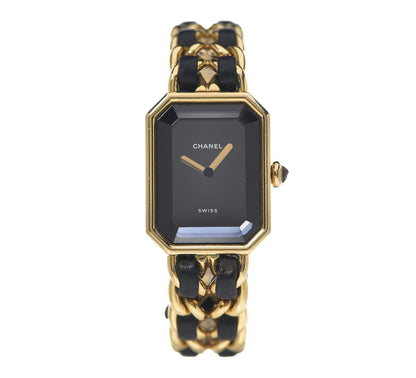 Chanel Stainless Steel Lambskin 20mm Chain Premiere Quartz Watch Gold M 1 of 9