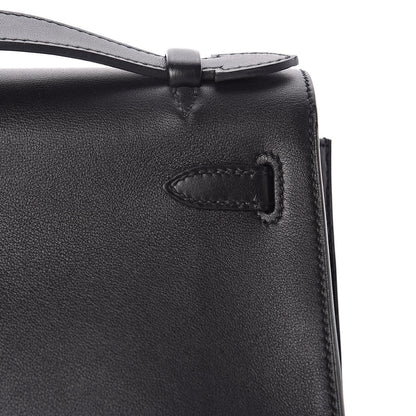 Hermes Swift Kelly Pochette Clutch Black 16 of 24