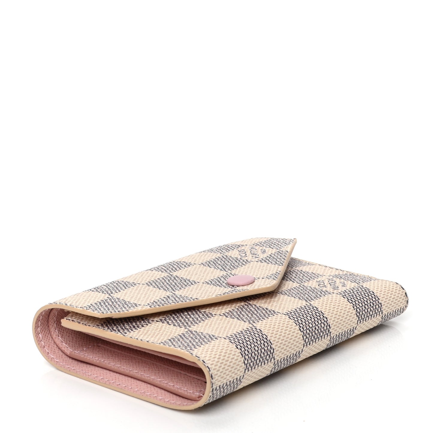 Damier Azur Victorine Wallet Rose Ballerine