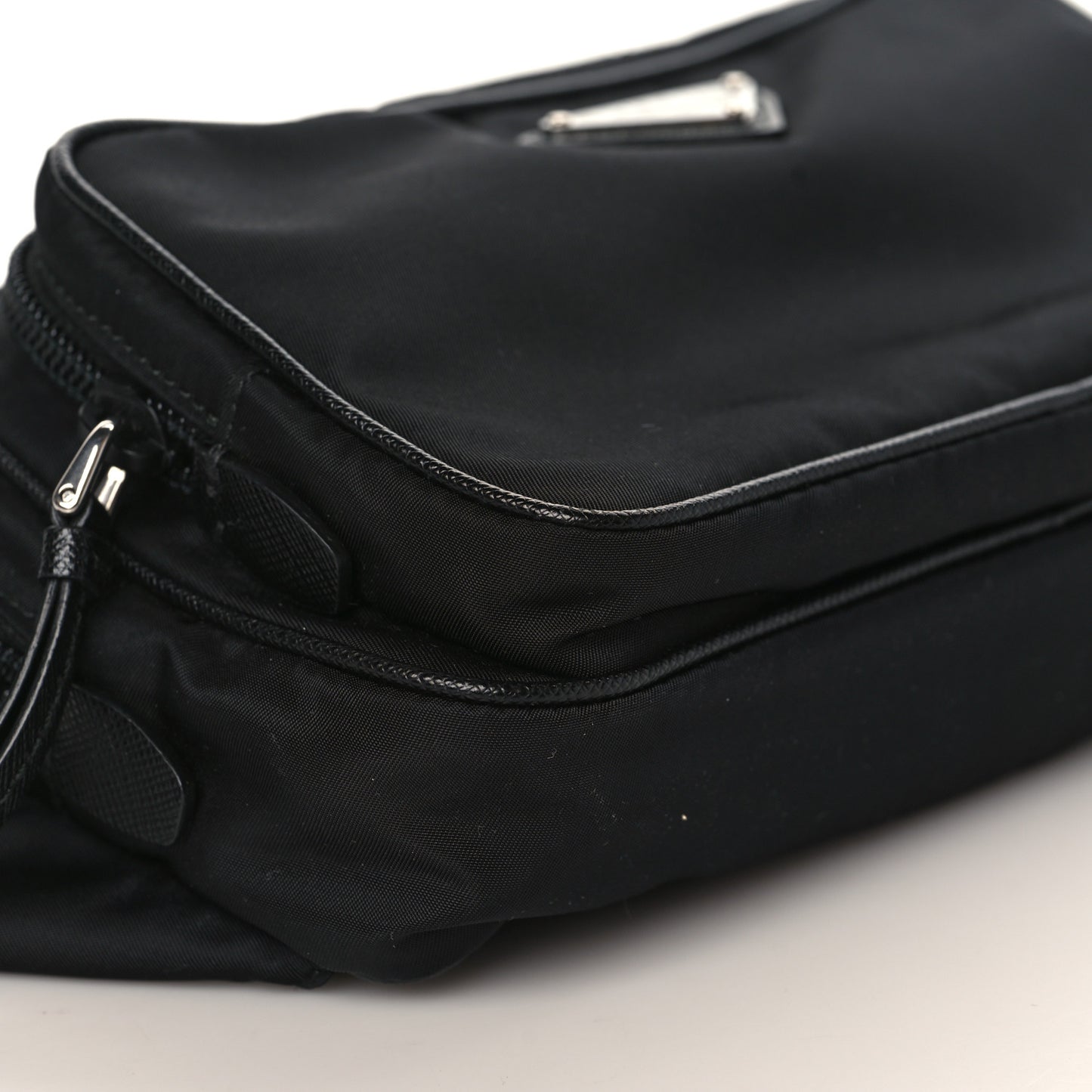 Re-Nylon Saffiano Belt Bag L Black