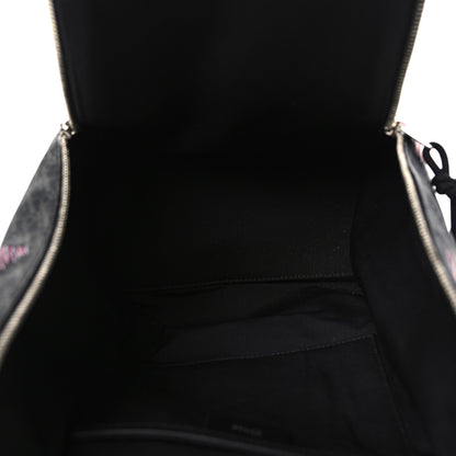 Christian Dior HOMME Coated Canvas Darklight Stitched Sling Backpack Black 5 of 9
