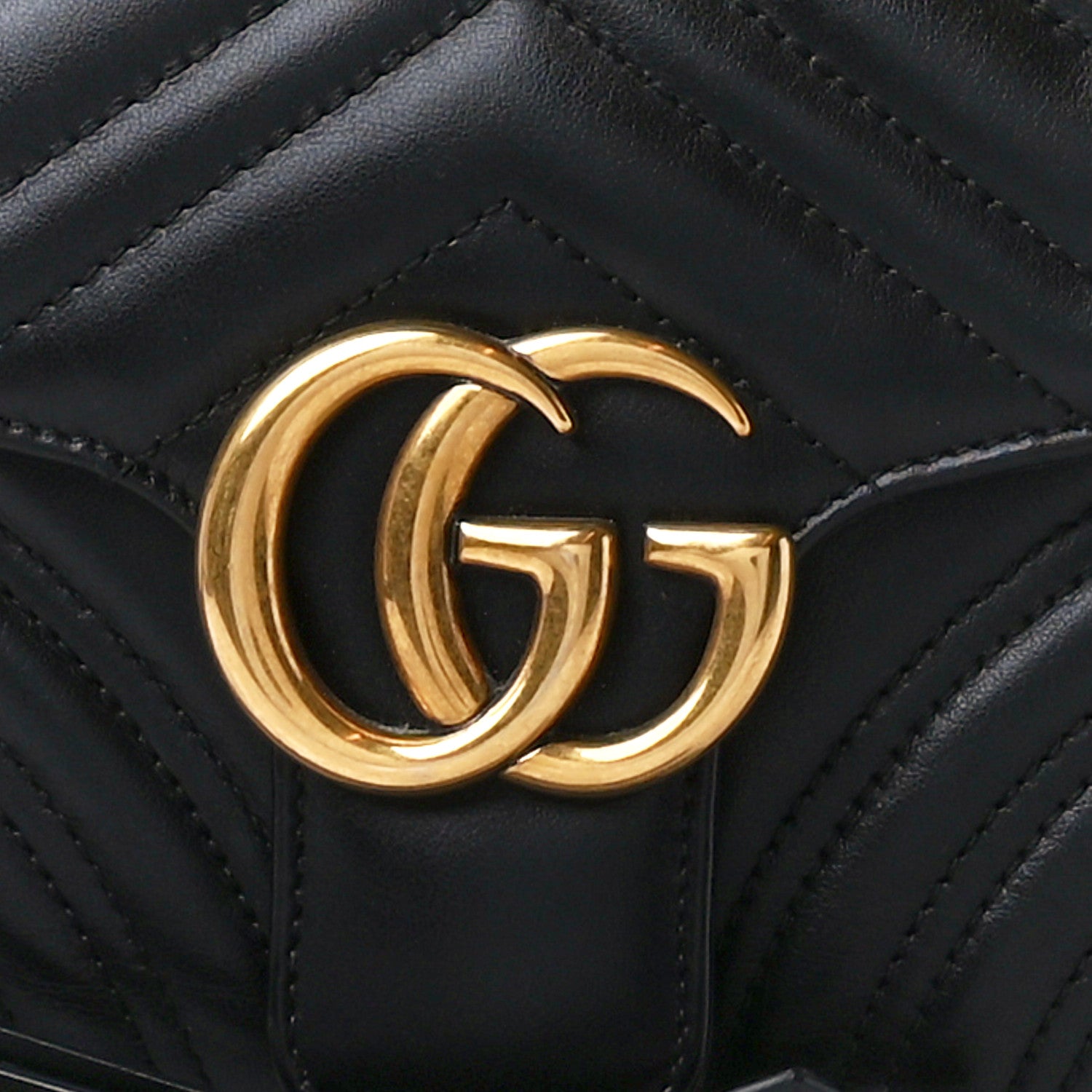 Gucci Calfskin Matelasse Sylvie Web Small GG Marmont Top Handle Shoulder Bag Black 10 of 12