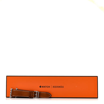 Hermes Barenia 42mm Apple Watch Single Tour Band Fauve 5 of 5