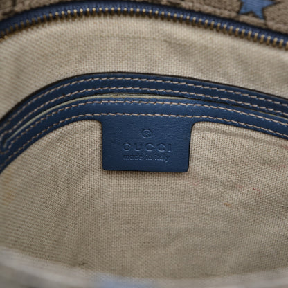 Gucci Monogram GG Supreme Stars Small Flat Messenger Bag Light Blue 7 of 10