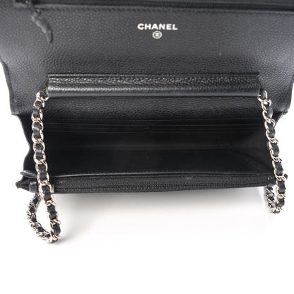 Chanel Caviar Quilted Wallet On Chain WOC Black 5 of 10
