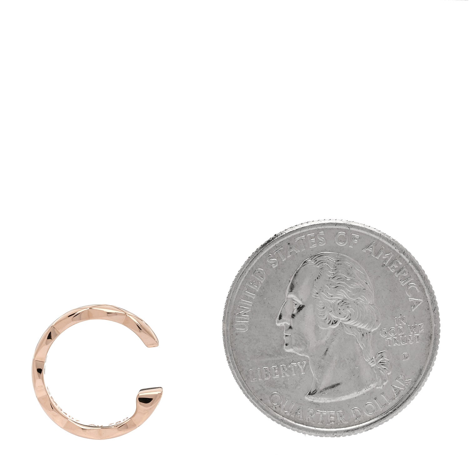 Chanel 18K Beige Gold Coco Crush Single Ear Cuff Earring 2 of 6