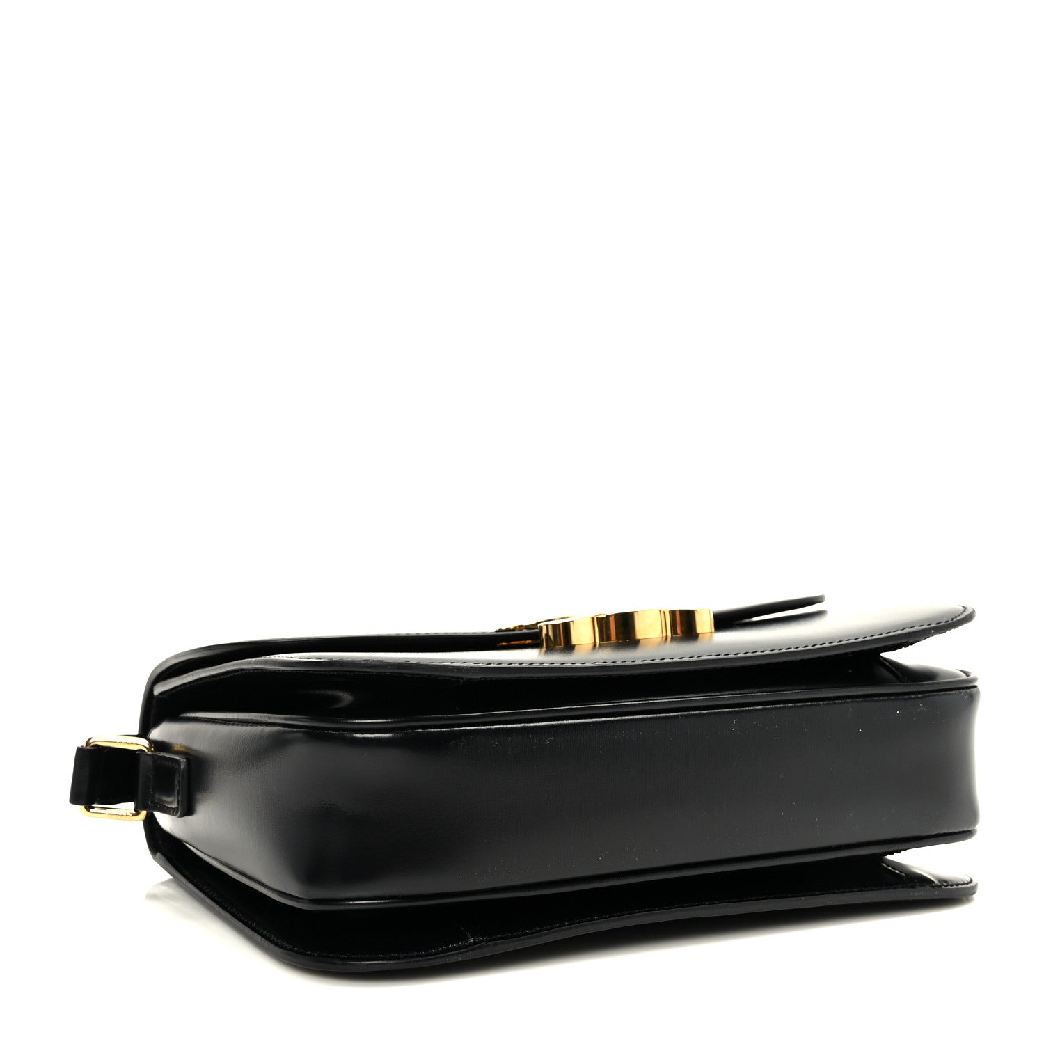 Celine Shiny Calfskin Medium Triomphe Black 4 of 9