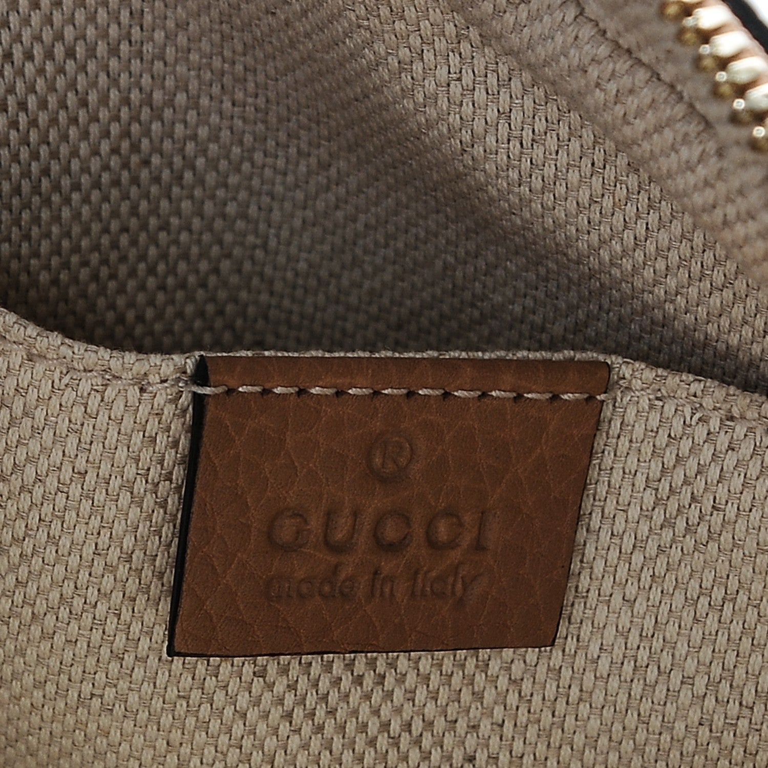 Gucci Pebbled Calfskin Small Soho Disco Bag Camelia 6 of 6