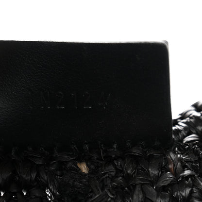 Jacquemus Raffia Le Petite Carre Spiaggia Square Tote Black 7 of 10