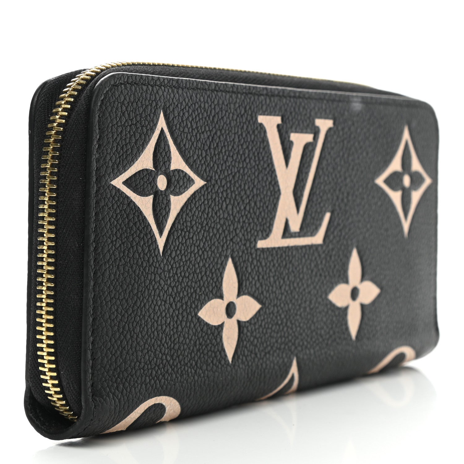 Louis Vuitton Empreinte Monogram Giant Zippy Wallet Black Beige 3 of 7