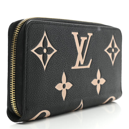 Louis Vuitton Empreinte Monogram Giant Zippy Wallet Black Beige 3 of 7