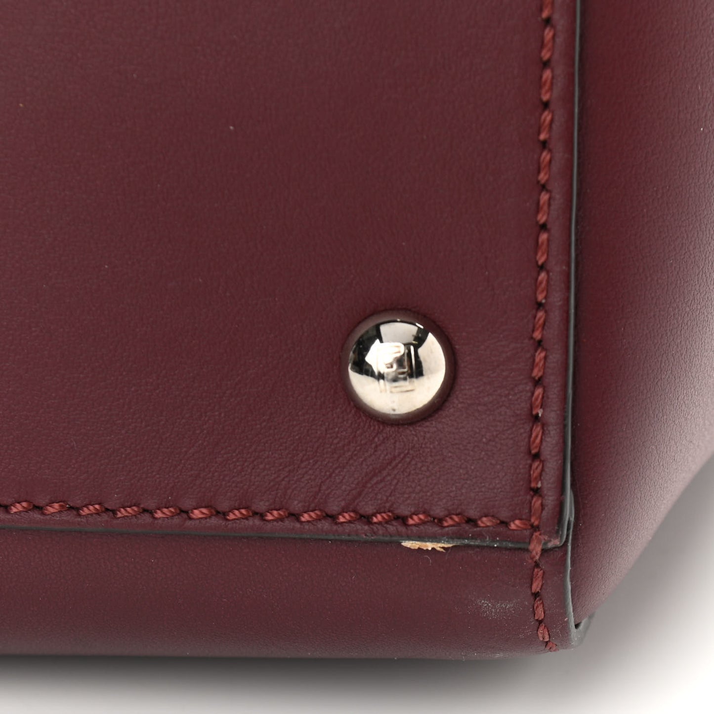 Vitello Baltico Dolce Shiny Nappa Lace Up DotCom Satchel Bordeaux