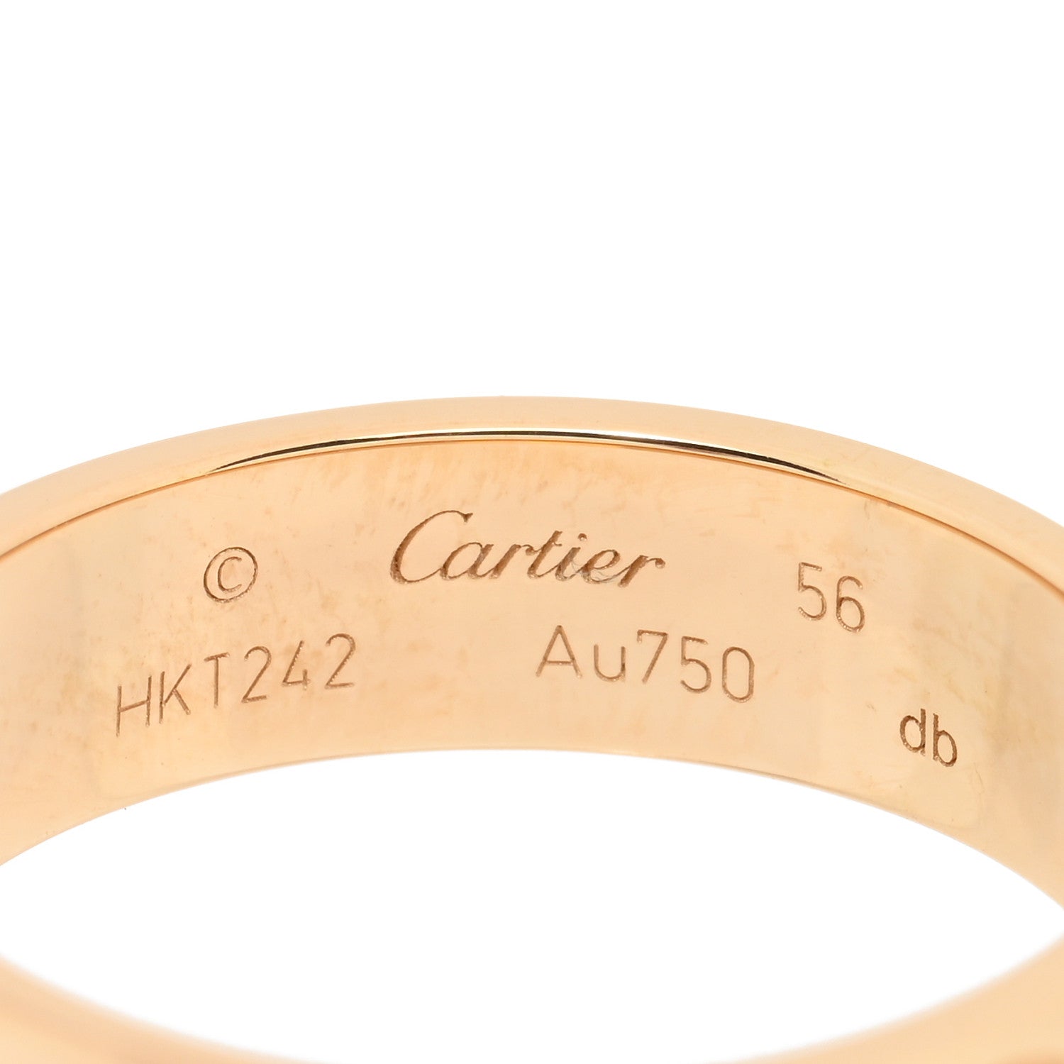 Cartier 18K Yellow Gold 5.5mm LOVE Ring 56 7.5 4 of 5