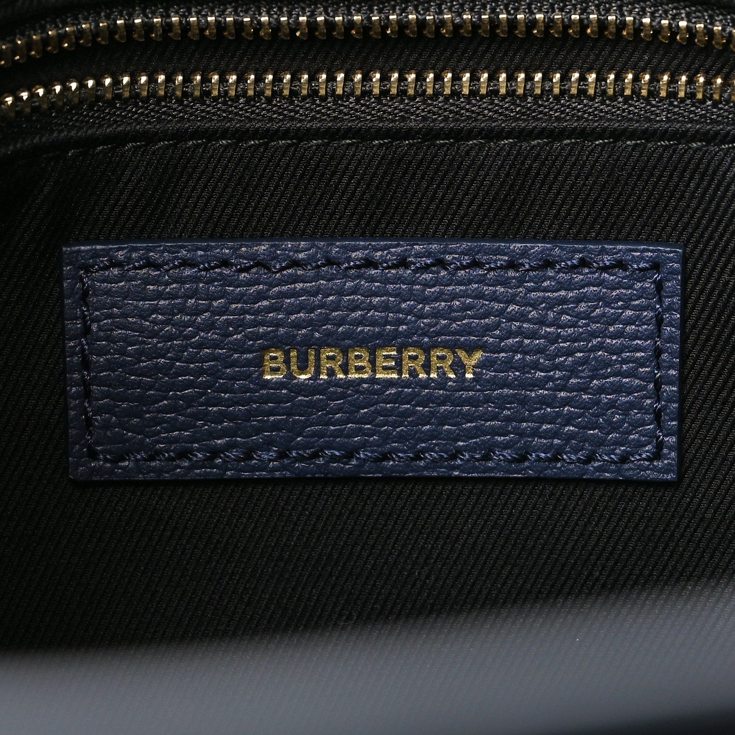 Burberry Grainy Calfskin House Check Medium Banner Tote Regency Blue 7 of 12