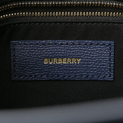 Burberry Grainy Calfskin House Check Medium Banner Tote Regency Blue 7 of 12