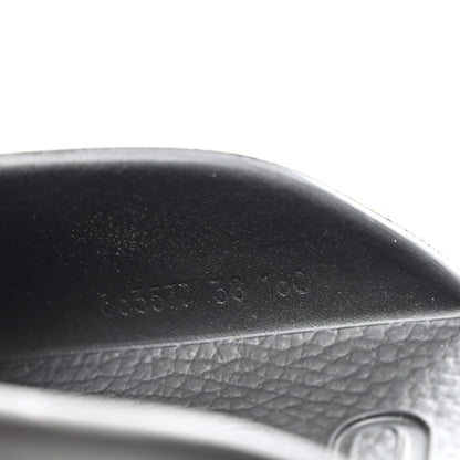 Gucci Rubber GG Monogram Perforated Elea Platform 55mm Lug Sole Sandals 38 Black 8 of 8