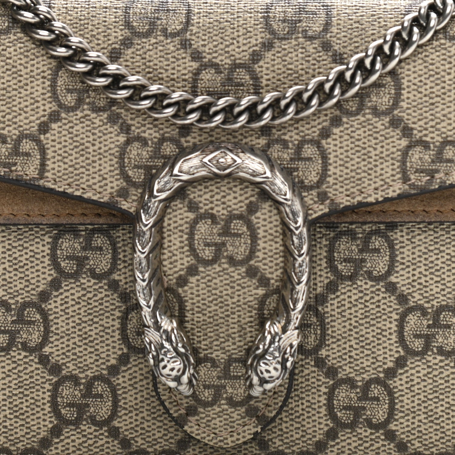 Gucci GG Supreme Monogram Super Mini Dionysus Shoulder Bag Taupe 7 of 9
