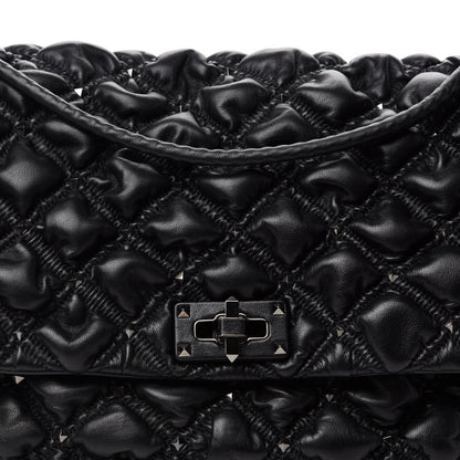 Valentino Garavani Nappa Large Spikeme Shoulder Bag Black 10 of 10