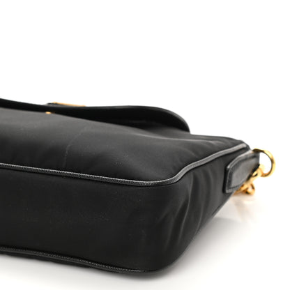 Prada Tessuto Nylon Saffiano Crossbody Bag Black 8 of 8