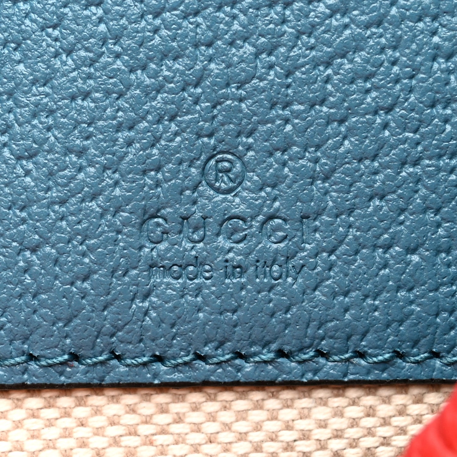 Gucci Fabric Embroidered Square G Mykonos Striped Case 6 of 9