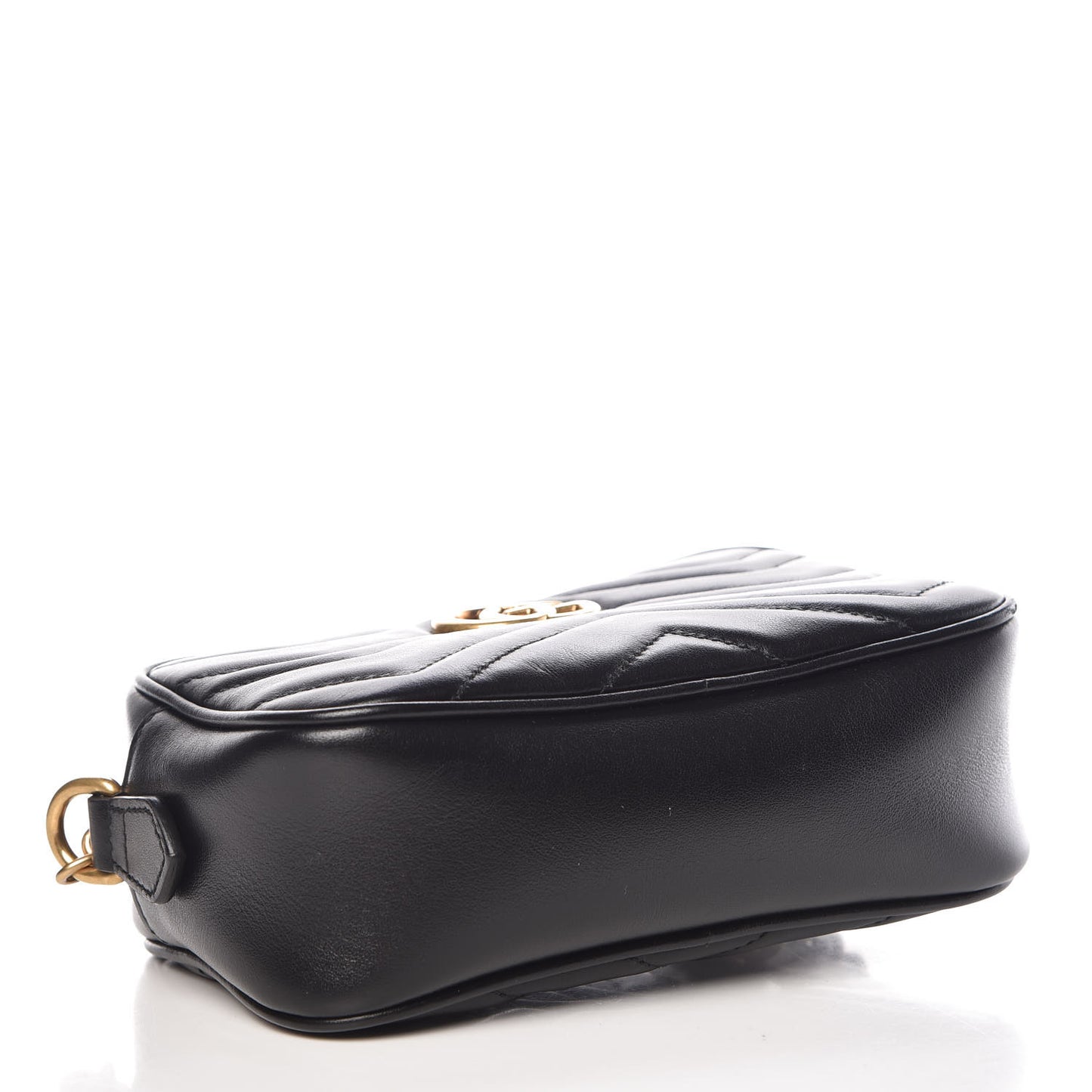 Calfskin Matelasse Mini GG Marmont Chain Shoulder Bag Black