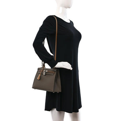 Hermes Epsom Tri-Color Kelly Sellier 25 Etoupe Alezan Biscuit 3 of 11