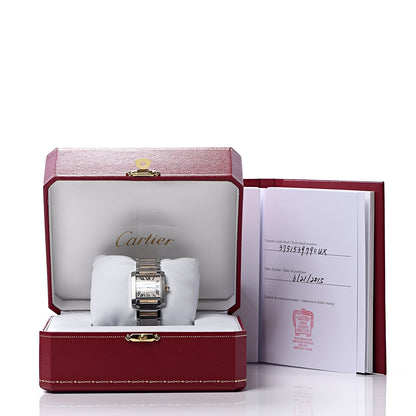 Cartier Stainless Steel 18K Yellow Gold 25mm Tank Francaise Quartz Watch 8 of 8