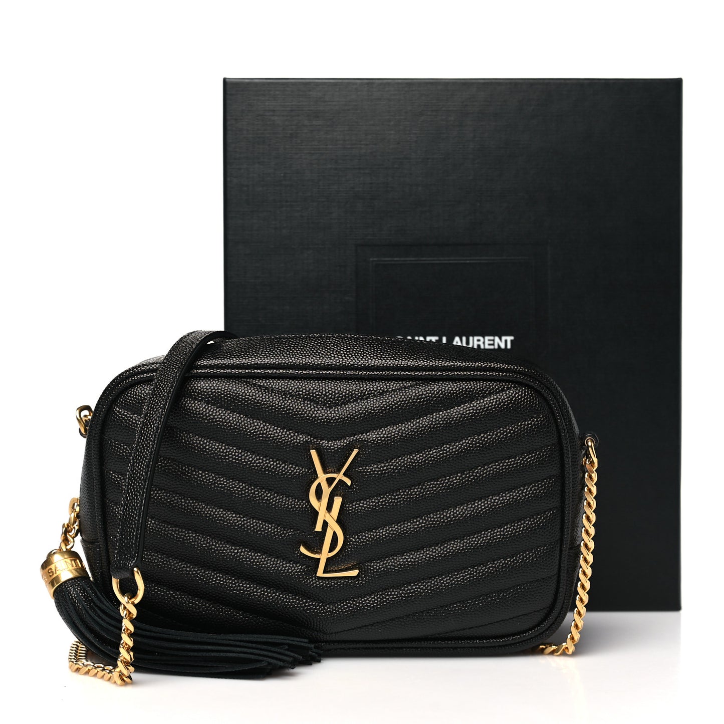 Grain De Poudre Matelasse Monogram Mini Lou Camera Bag Black