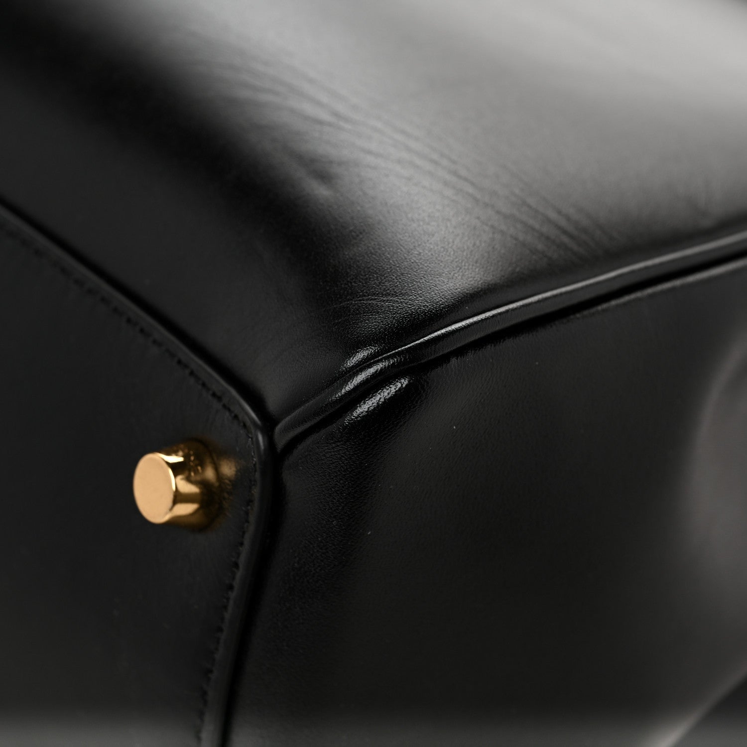 Celine Satinated Calfskin Medium 16 Top Handle Bag Black 11 of 12