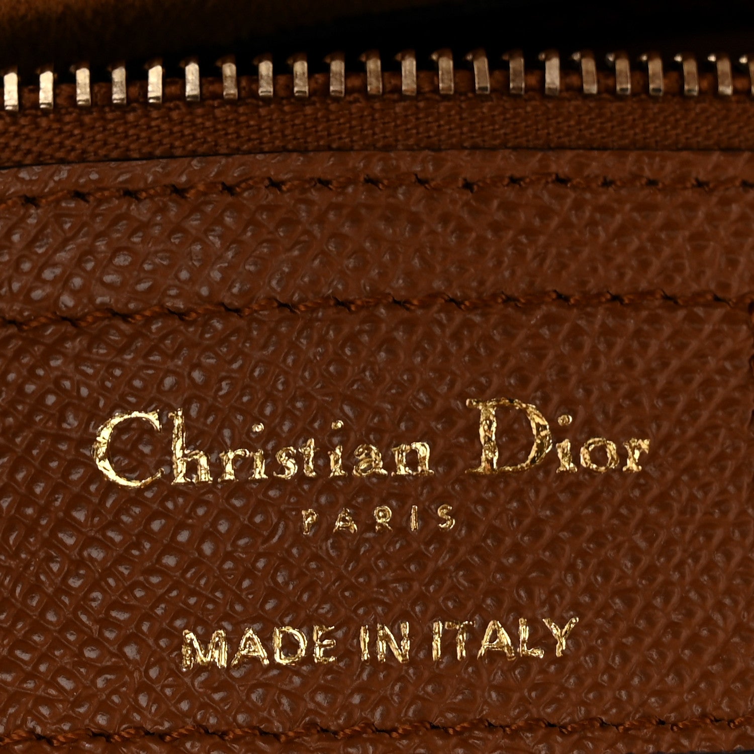 Christian Dior Grained Calfskin Saddle Bag With Strap Golden Saddle 6 of 10