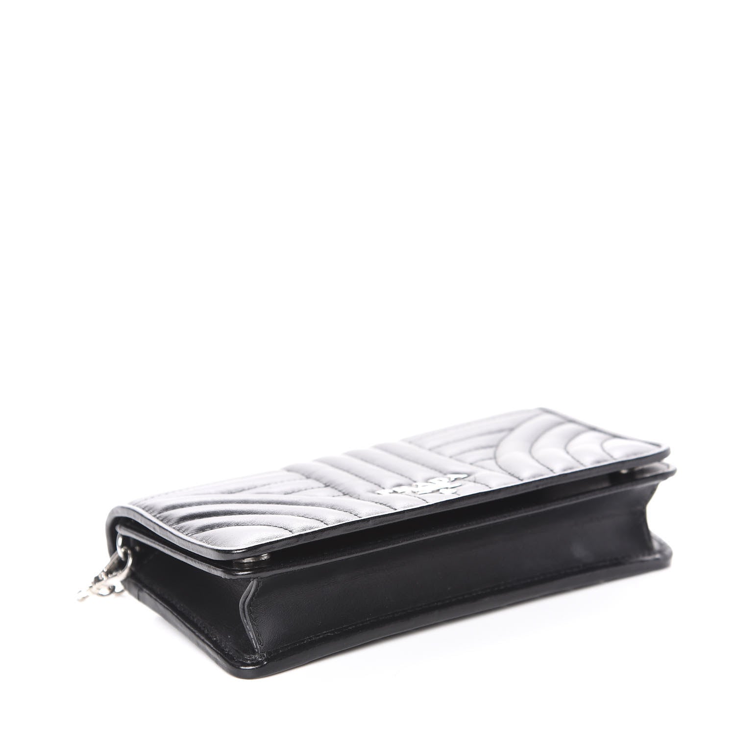 Prada Nappa Impunture Diagramme Chain Wallet Black 3 of 10