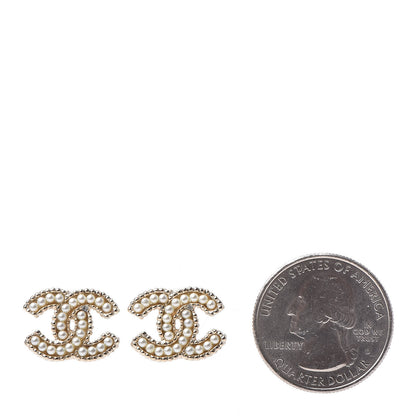 Chanel Pearl CC Earrings Gold 2 of 5