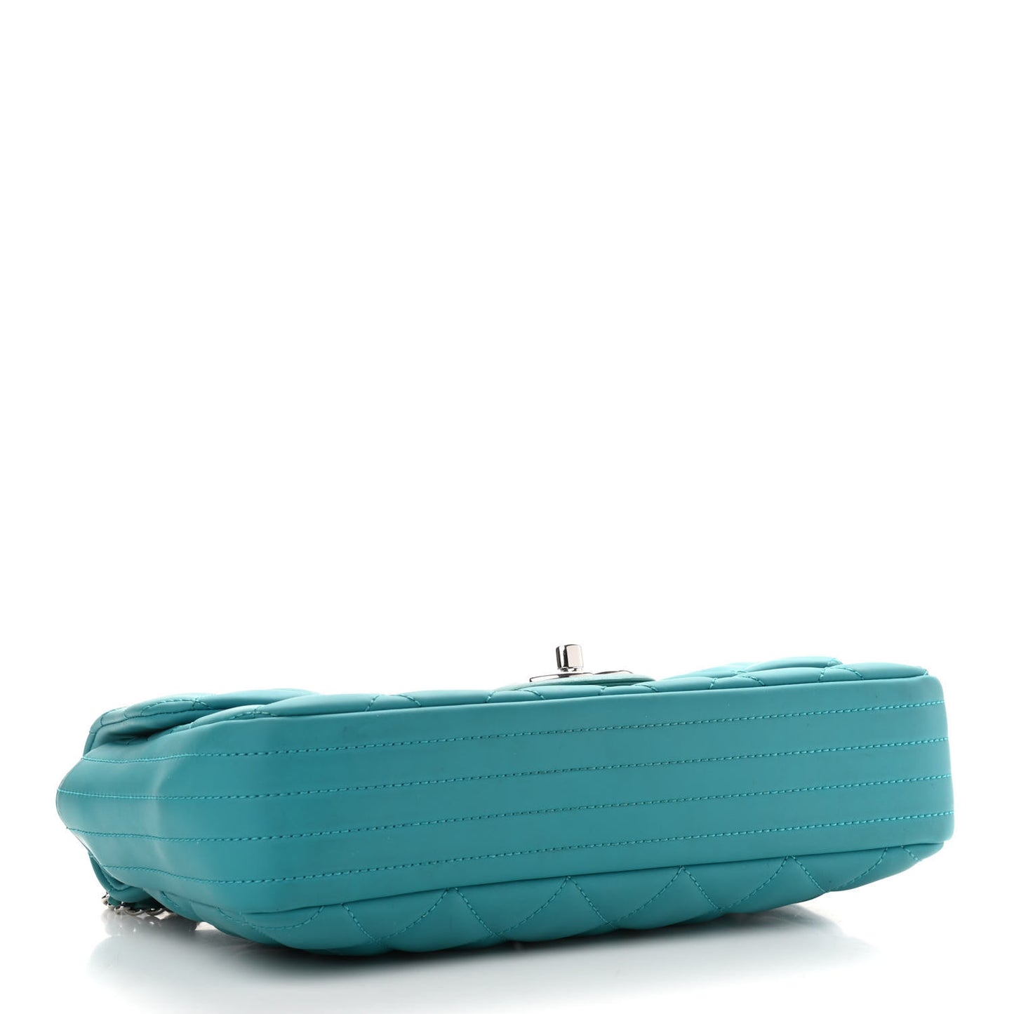 Lambskin Quilted Small Coco Rain Flap Turquoise