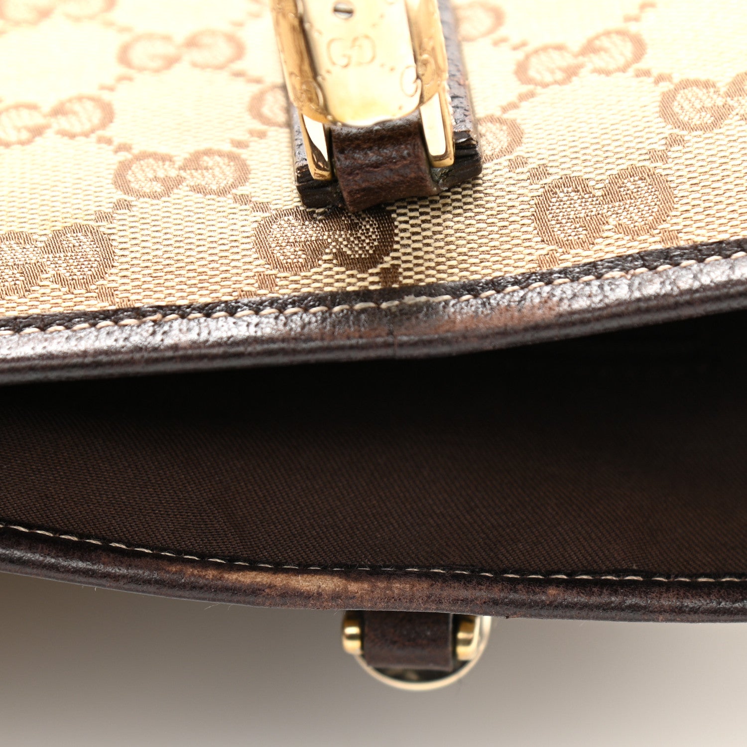 Gucci Monogram Web Tote Brown 12 of 14